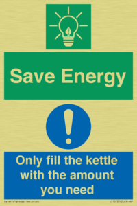 Save Energy - Only fill the kettle with the amount you need